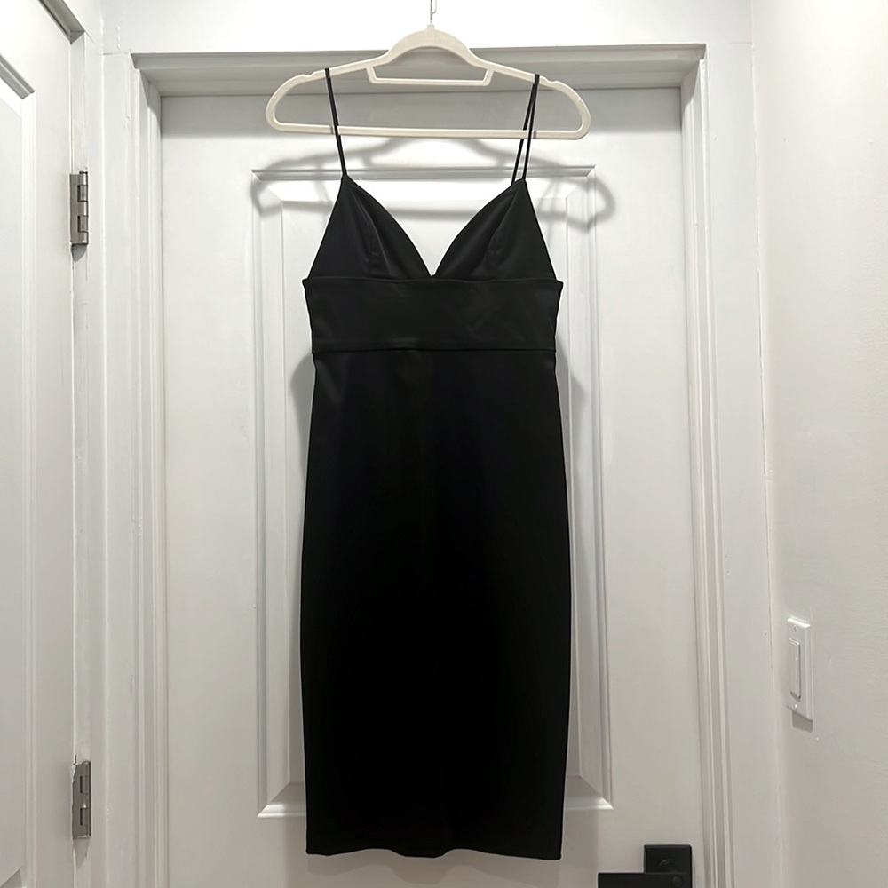 Amanda Uprichard Black Silk Midi Dress Size M